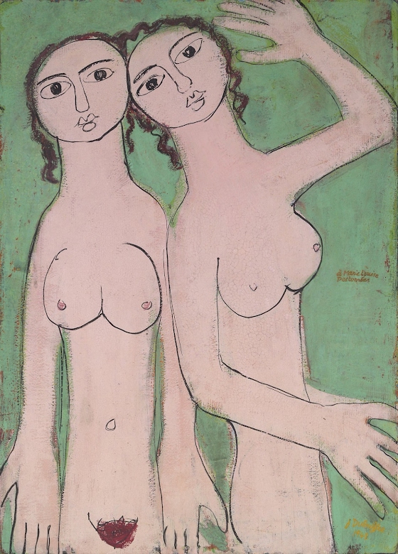 Jean Dubuffet ~ Two Nude Women