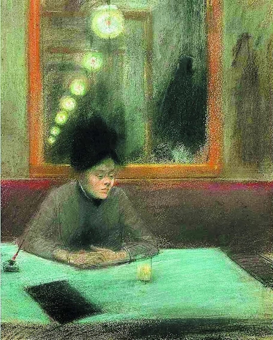Jean-Louis Forain ~ La lettre et l’absinthe