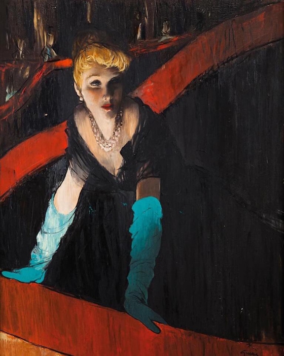 René Gruau ~ The Blue Gloves