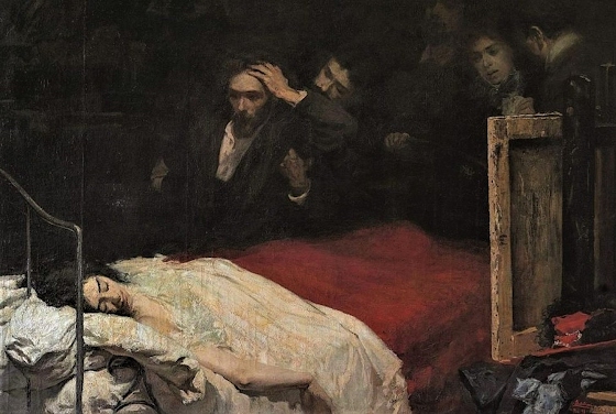 Lionello Balestrieri ~ La morte di Mimì