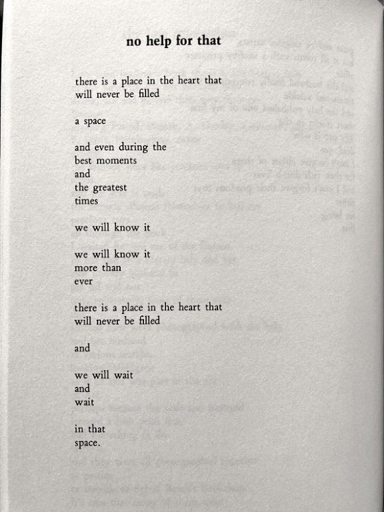 Bukowski ~ no help for that