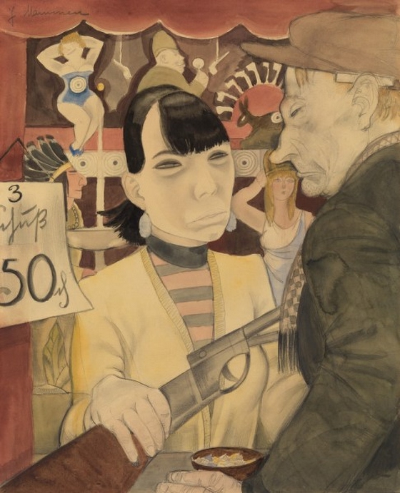 Jeanne Mammen ~ At the Shooting Gallery