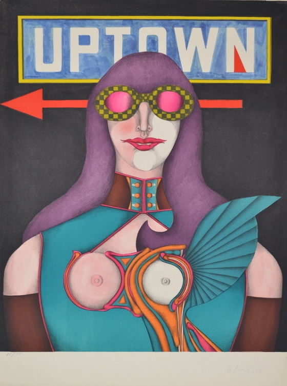 Richard Lindner ~ Uptown from Fun City