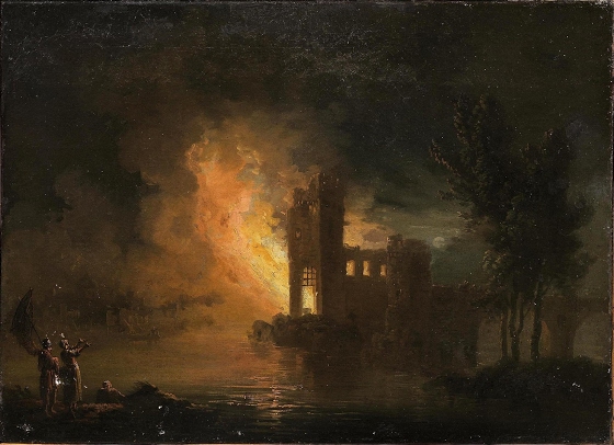 Gregorio Fidanza ~ Night Fire on the Lake