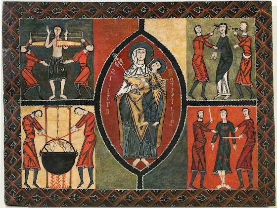 Altar frontal from Durro (detail of martyrdom of St. Quiricus)