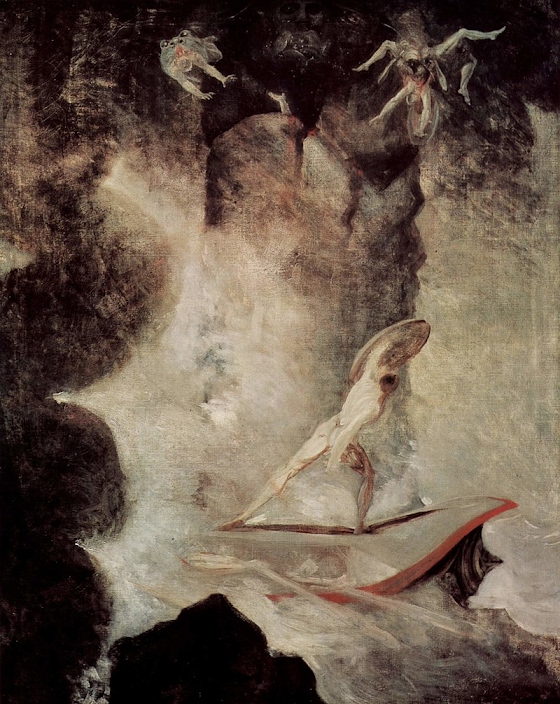 Henry Fuseli ~ Odysseus  between Scylla and Charybdis