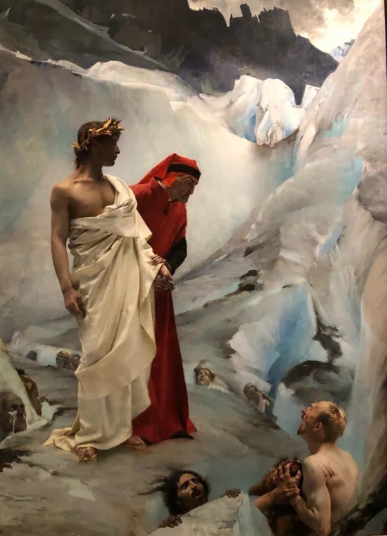Gustave Courtois ~ Dante and Virgil in Hell