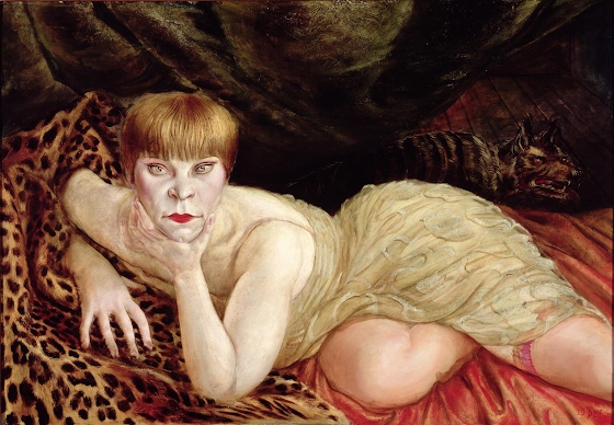Otto Dix ~ Reclining Woman on a Leopard Skin