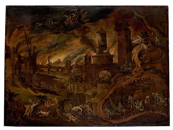 Jacob van Swanenburg ~ The Sibyl showing Aeneas the Underworld