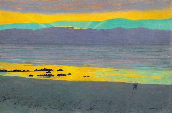 Félix Vallotton ~ Coucher de Soleil Jaune et Vert