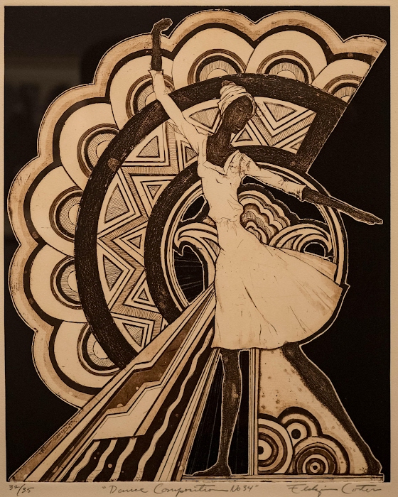 Eldzier Cortor ~ Dance Composition No. 34