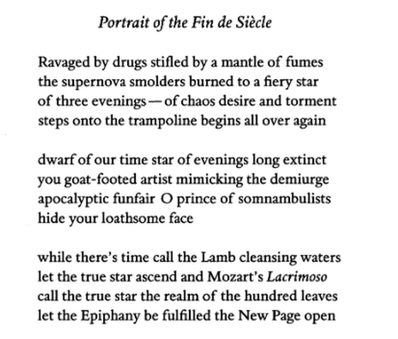 Zbigniew Herbert ~ Portrait of the Fin de Siécle