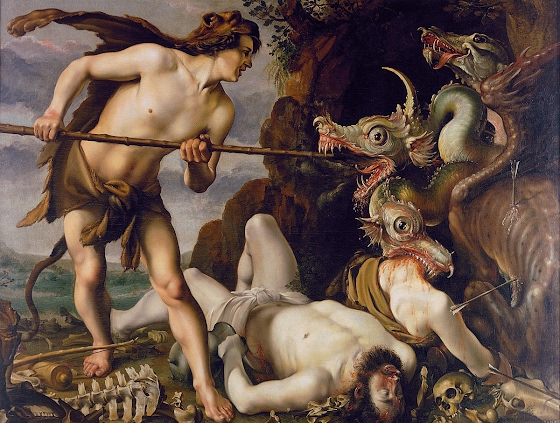Hendrick Goltzius ~ Cadmus slays the dragon