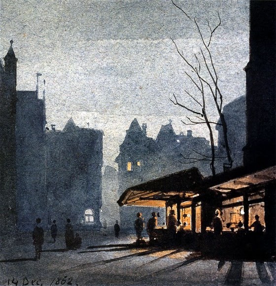 Carl Theodor Reiffenstein ~ Frankfurt, Christmas Market at the Cathedral