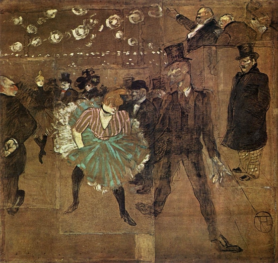 Henri de Toulouse-Lautrec  ~ Dancing at the Moulin Rouge: La Goulue and Valentin the Contortionist