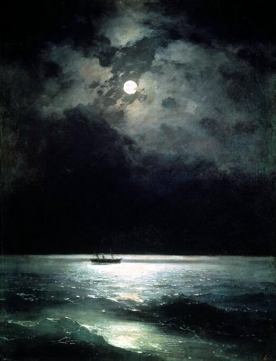 Ivan Aivazovsky ~ The Black Sea at Night