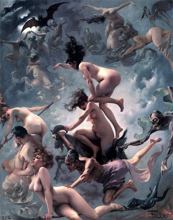 Luis Ricardo Falero ~ Witches going to their Sabbath