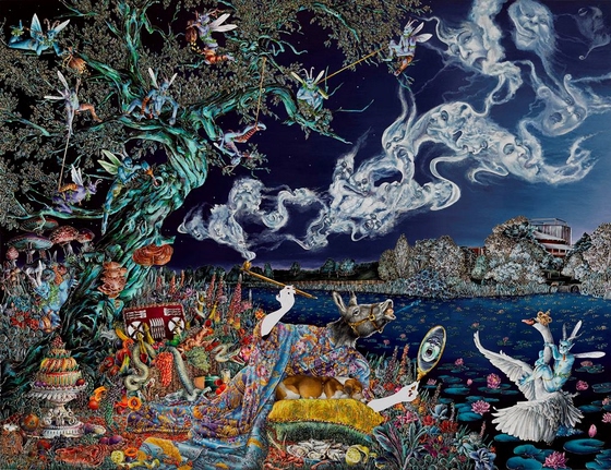 Raqib Shaw ~ Self Portrait as Bottom (A Midsummer Night’s Dream)