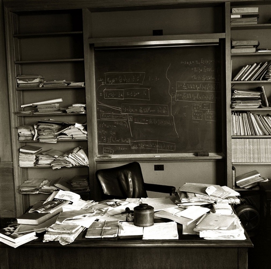 Ralph Morse ~ Albert Einstein's desk on the day he died