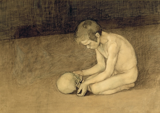 Magnus Enckell ~ Boy with Skull