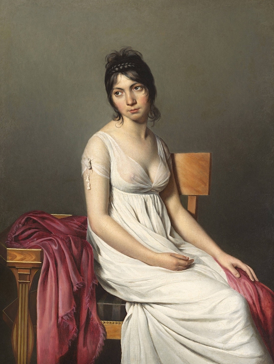 Jacques-Louis David ~ Portrait of a Young Woman in White