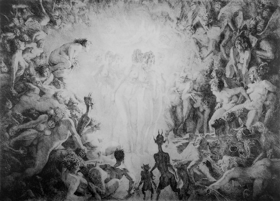 Norman Lindsay ~ Visitors to Hell