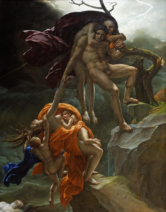 Anne-Louis Girodet de Roussy-Trioson ~ Scene from a Deluge