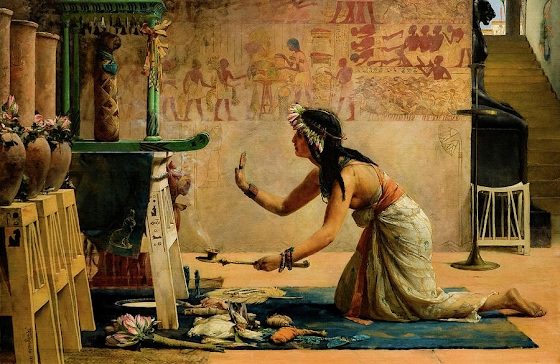 John Reinhard Weguelin  ~  The Obsequies of an Egyptian Cat