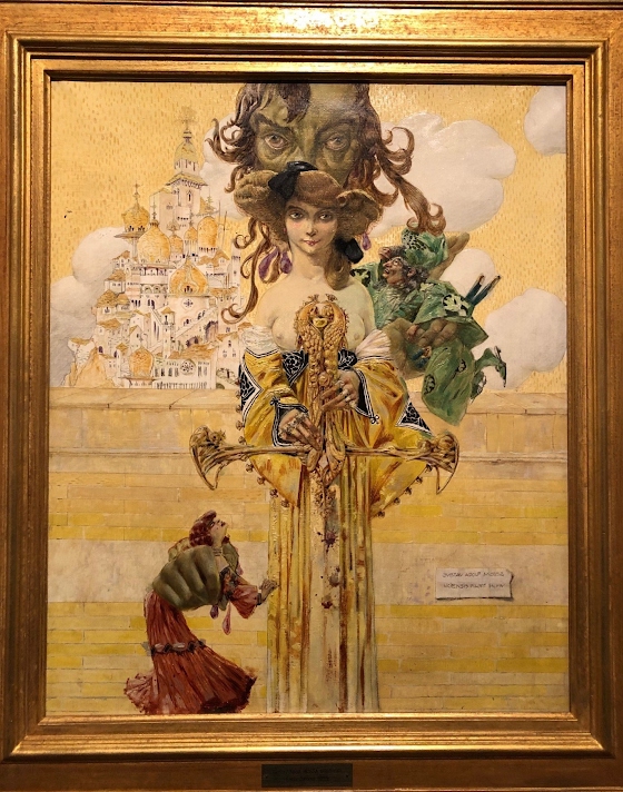 Gustav-Adolphe Mossa ~ Encore Salomé. Aquarelle
