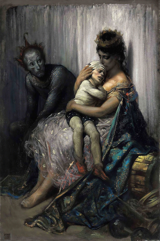 Gustave Doré ~ The Family of Street Acrobats: the Injured Child