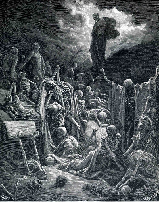 Gustave Doré ~ The Vision of the Valley of Dry Bones