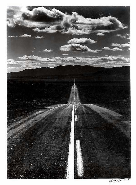 Ansel Adams ~ Road, Nevada Desert