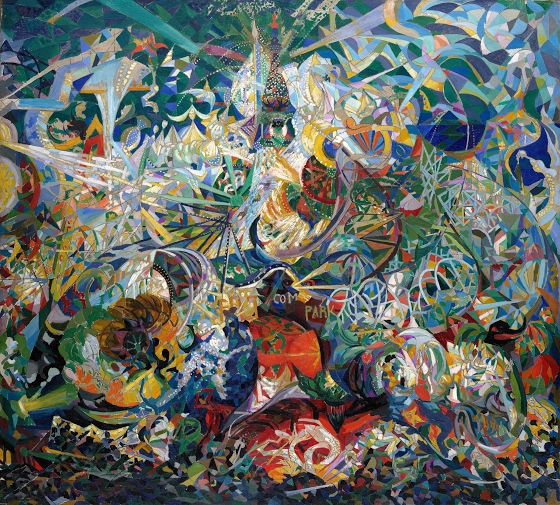 Joseph Stella ~ Battle of Lights, Coney Island, Mardi Gras