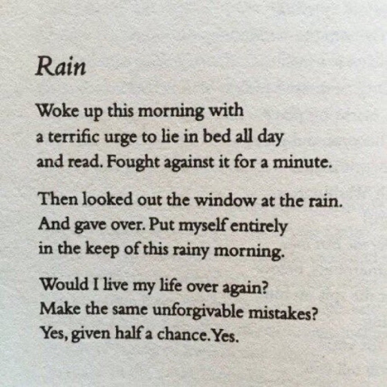 Raymond Carver ~ Rain
