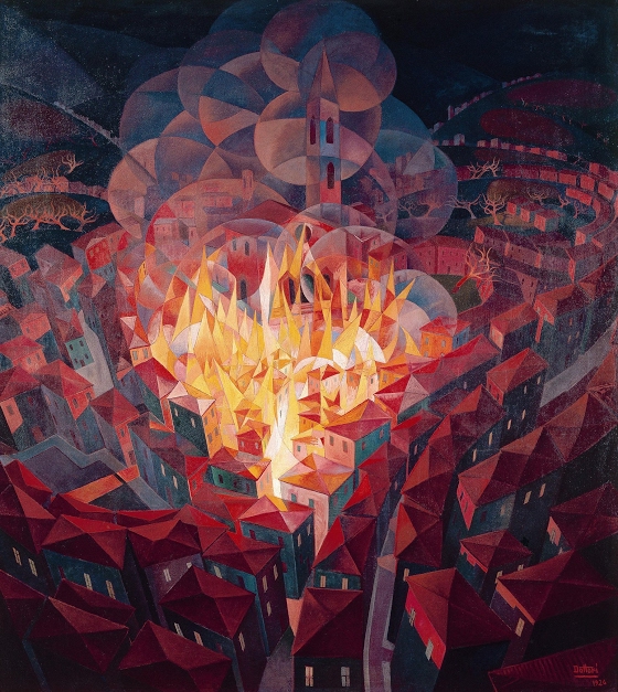Gerardo Dottori ~ City in Flames