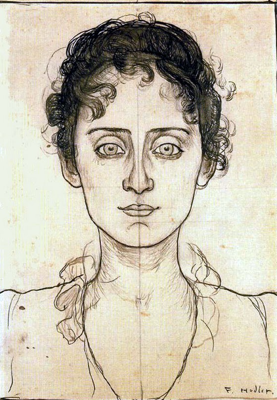 Ferdinand Hodler ~ Portrait of Berthe Hodle-Jacques