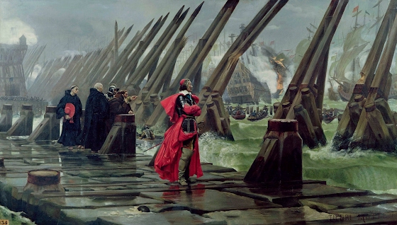 Henri-Paul Motte ~ Richelieu on the Sea Wall of La Rochelle