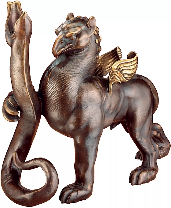 Ernst Fuchs ~ Griffin and Serpent