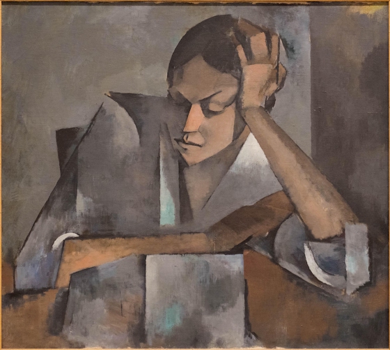 Olga Sacharoff ~ Woman with her elbows on the table