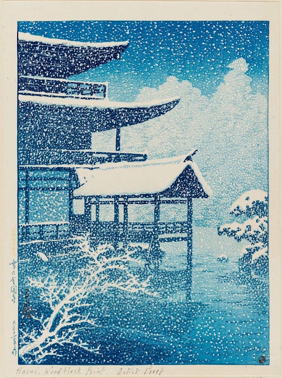 Hasui Kawase ~ The Golden Pavilion in Snow