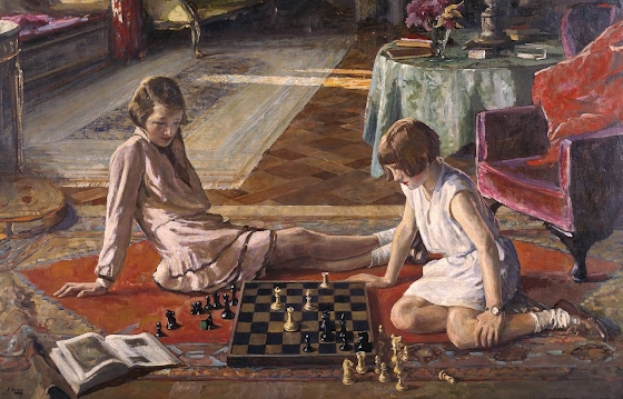 John Lavery ~ The Chess Players