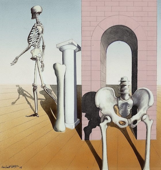 Herbert Bayer ~ Human Bone Structure Compared with Architectural Structures