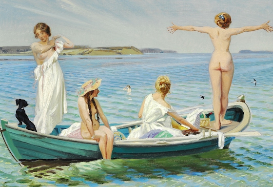 Harald Slott-Møller ~ Bathing young girls